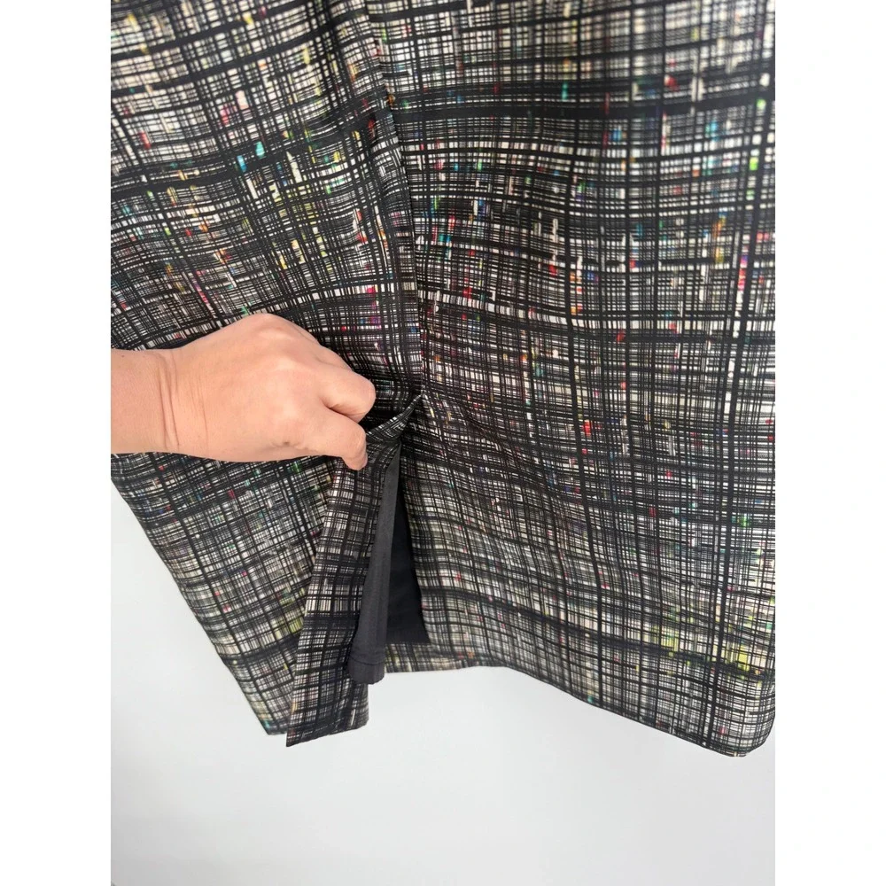 MILLY‎ Women's Sleeveless Tweed Plaid Sheath Dress Multicolor Size 4